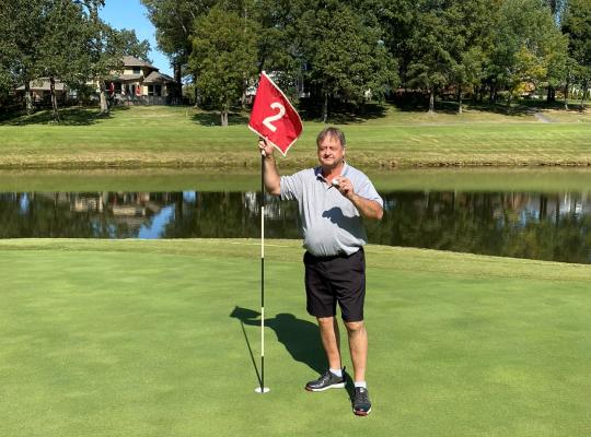 Shawn McDonald, 63, on the golf course